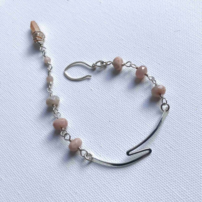Sunstone and Quartz Bracelet