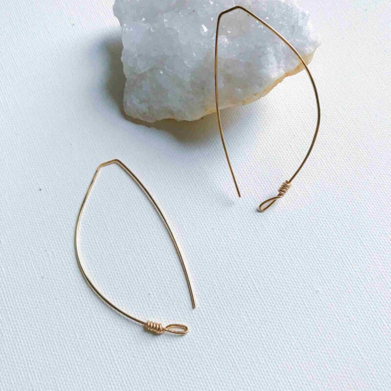 Eden 2 3/4-Inch Long Threader Earrings in Gold or Silver