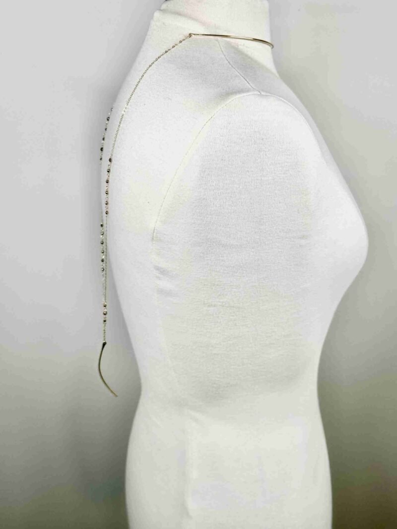 Brandon Necklace, versatile, 42 inches with hematite accents, available in 14k Gold Filled or Sterling Silver.