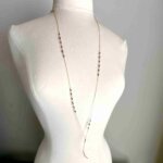 Brandon Necklace, versatile, 42 inches with hematite accents, available in 14k Gold Filled or Sterling Silver.