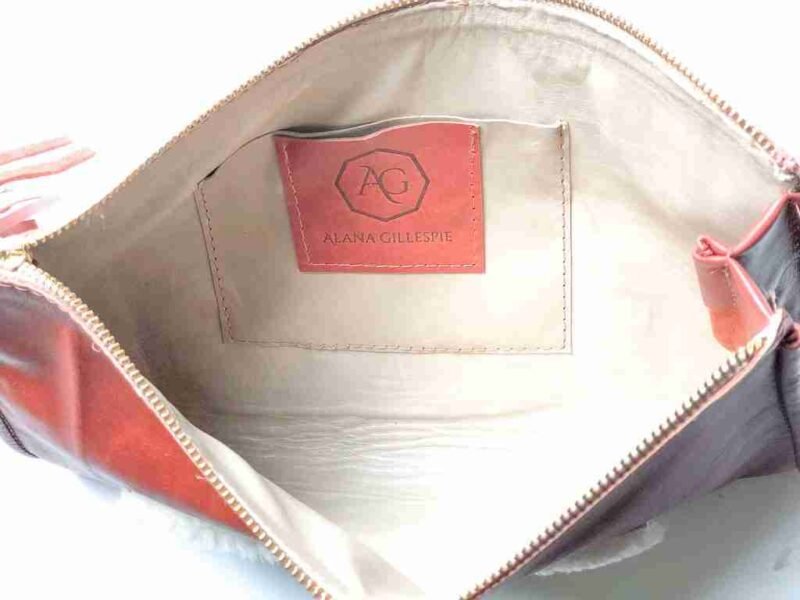 Shaw Leather with Shearling Clutch Bag
