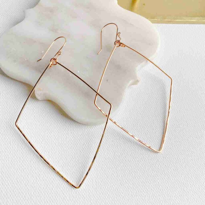 London Earrings in 14k Gold Filled or Sterling Silver, available in 3 or 4 inches.