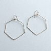 Myko Geometric Earrings in 14k Gold Filled or Sterling Silver, 3.5 inches long.