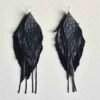 Harlow Leather Feather Earrings