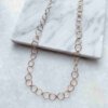 Infinity Necklace in 14k Gold Filled or Sterling Silver with adjustable hook closure, up to 20 inches long.