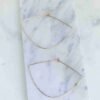 Fan-shaped earrings in gold fill or sterling silver, partially hammered