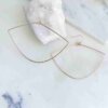 Fan-shaped earrings in gold fill or sterling silver, partially hammered
