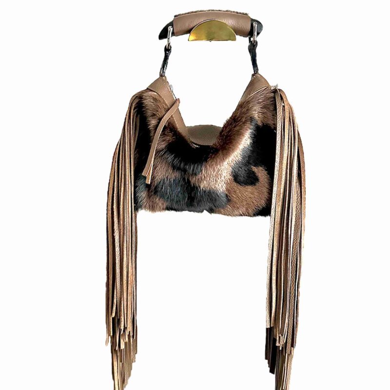 Cavallino Calfskin Fringe Bag