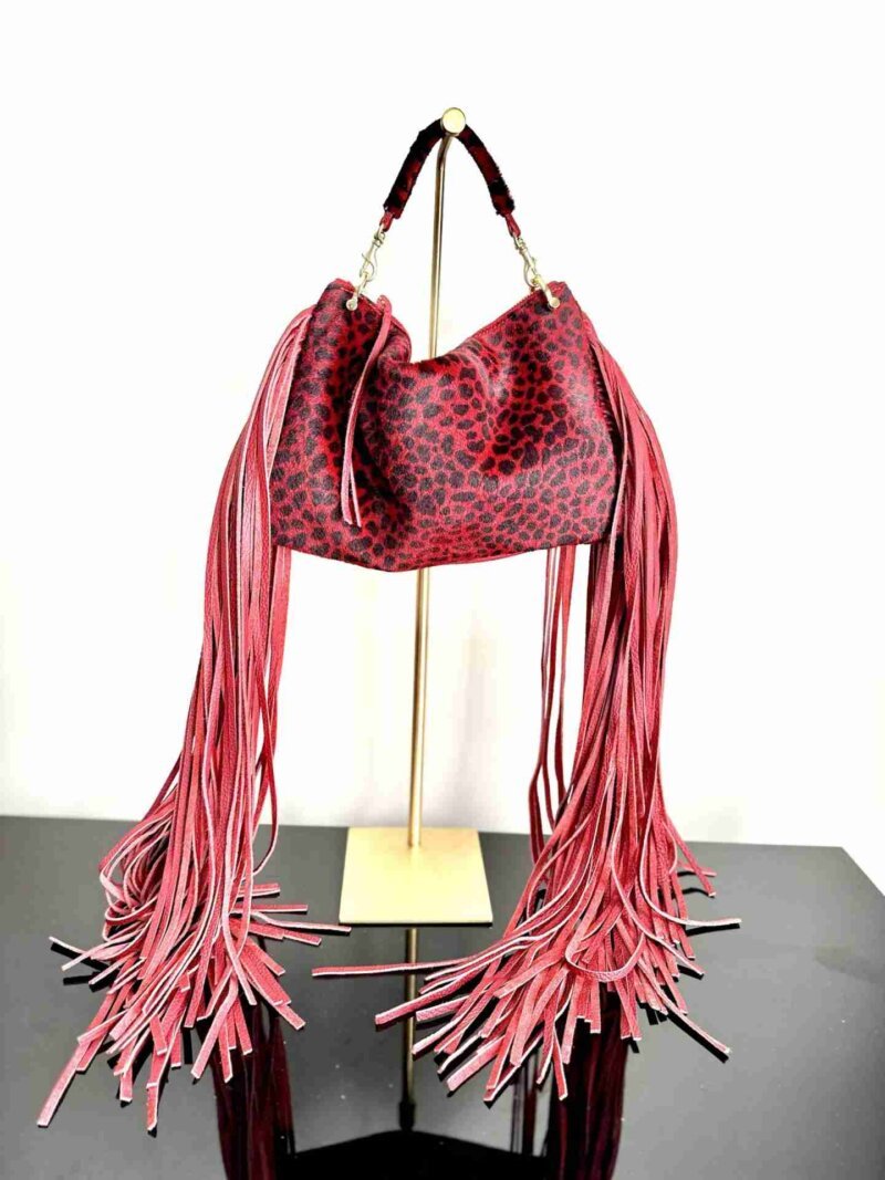 Blaze Red Fringe Bag