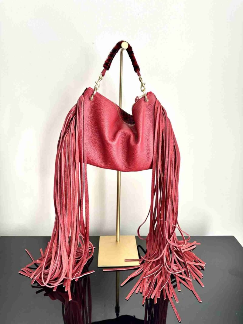 Blaze Red Fringe Bag
