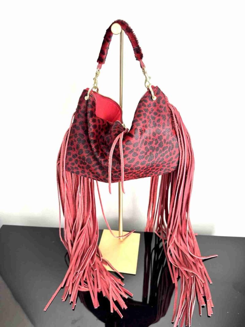 Blaze Red Fringe Bag