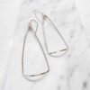 Triangular wire earrings in 14k gold fill or sterling silver.