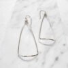 Triangular wire earrings in 14k gold fill or sterling silver.