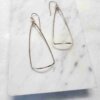 Triangular wire earrings in 14k gold fill or sterling silver.