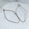 Oval-shaped, partially hammered earrings in 14k gold fill or sterling silver.
