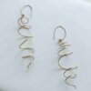 Lita Spiral Earrings in 14k Gold Filled, approximately 4.5 inches long.