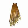 Riley Yellow Leather Fringe Bracelet on Brass Cuff with Hand-Cut Fringe