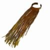Riley Yellow Leather Fringe Bracelet on Brass Cuff with Hand-Cut Fringe
