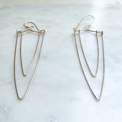 Gracie Earrings – Long Lightweight 14K Gold Filled or Sterling Silver Earrings