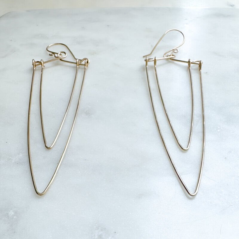 Gracie Earrings – Long Lightweight 14K Gold Filled or Sterling Silver Earrings