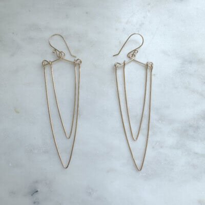 Gracie Earrings – Long Lightweight 14K Gold Filled or Sterling Silver Earrings