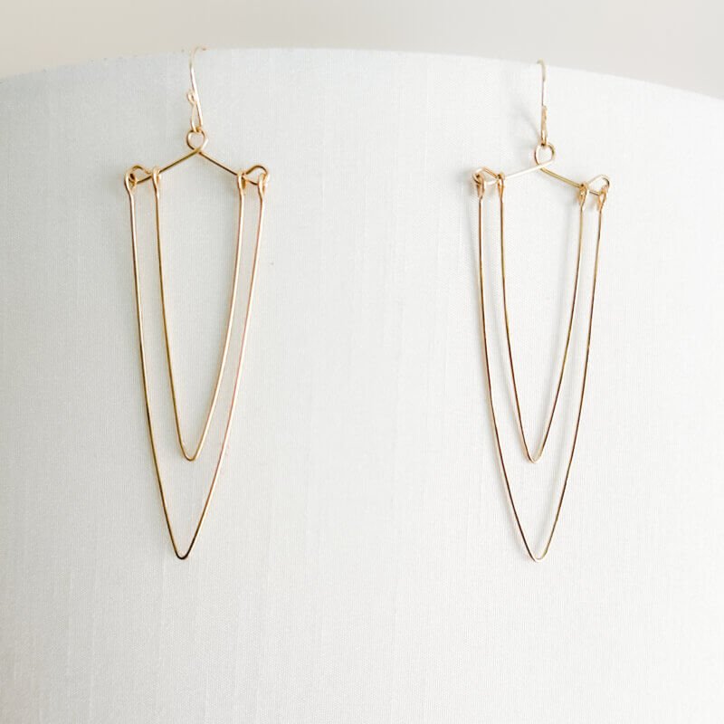 Gracie Earrings – Long and Lightweight, select 14K Gold Filled or Sterling Silver