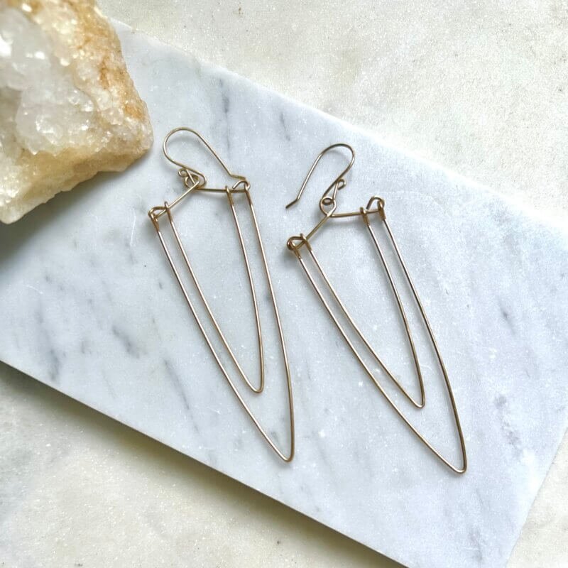 Gracie Earrings – Long and Lightweight, select 14K Gold Filled or Sterling Silver